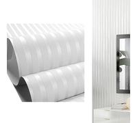 Simple Striped Wallpaper - Modern Wall Cladding, Decorative Adhesive Panels | Easy Installation Interior Design Wall Sticker Roll, Home Decoration Sheet With P