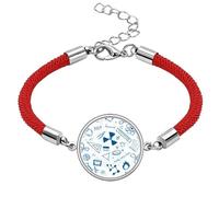 Simple Strokes Style Physical Chestry Symbol Lucky Red String Bracelet Rope Bracelet Handmade