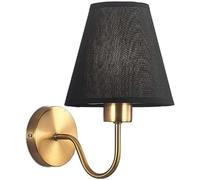 Simple Style Wrought Iron Wall Lamp, Creative Personalized Fabric Lampshade Wallscopes, E27 Base Single-Headed Wall Lantern, Wall-Mounted Lighting Fixtures, Bedroom Bedside Decoration Wall Light