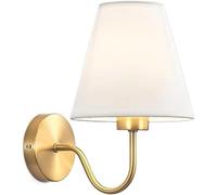 Simple Style Wrought Iron Wall Lamp, Creative Personalized Fabric Lampshade Wallscopes, E27 Base Single-Headed Wall Lantern, Wall-Mounted Lighting Fixtures, Bedroom Bedside Decoration Wall Light