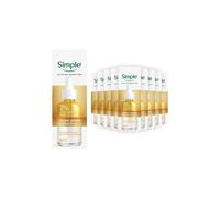 Simple Super Glow+ Bi-Phase Serum 30ml 10 Pack with Pro-Collagen Glow in White