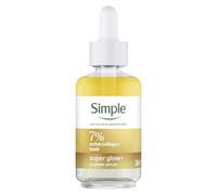 Simple Super Glow+ Bi-Phase Serum pro-collagen skin care with 7% active collagen bank for clinic-worthy radiance 30 ml