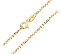 Simple Thin 2MM Yellow Gold Plated .925 Sterling Silver Rolo Cable Chain Necklace For Women 18 Inch