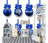 Simple Three Dimensional Blue Hanging Ball Art 3D Wallpaper Luxury Home Dining Decor Paste Sofa Living Room The Wall for Bedroom Mural-350cm×256cm