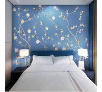 Simple Three Dimensional Branch Flower Bird Modern 3D Wallpaper Premium Textured Silk Neutral Tones Material Ideal for Living Room Bedroom-400cm×280cm