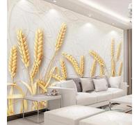 Simple Three Dimensional Golden Wheat Art 3D Wallpaper Luxury Home Dining Decor Paste Sofa Living Room The Wall for Bedroom Mural-430cm×300cm