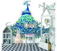 Simple Three Dimensional Hand Drawn Animal Peacock 3D Wallpaper Luxury Home Dining Decor Paste Sofa Living Room The Wall for Bedroom Mural-250cm×170cm