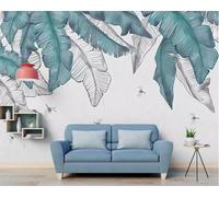 Simple Three Dimensional Leaves Animal Dragonfly 3D Wallpaper Textured Silk Easy Install Living Room Sofa Bedroom Dining Room Home Decoration Wall-400cm×280cm