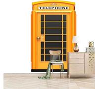 Simple Three Dimensional Phone Booth Creative Art 3D Wallpaper Easy Install Feature Office Living Room Sofa Bedroom TV Background Wall Decoration-300cm×210cm