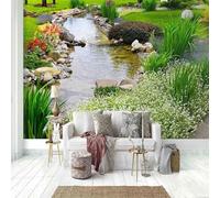 Simple Three Dimensional Plants Flowers Stream 3D Wallpaper Luxury Home Dining Decor Paste Sofa Living Room The Wall for Bedroom Mural-200cm×140cm