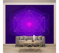 Simple Three Dimensional Purple Geometric Creativity 3D Wallpaper Luxury Home Dining Decor Paste Sofa Living Room The Wall for Bedroom Mural-400cm×280cm