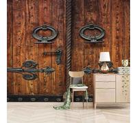 Simple Three Dimensional Retro Wooden Door Art 3D Wallpaper Easy Install Feature Office Living Room Sofa Bedroom TV Background Wall Decoration-250cm×170cm