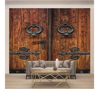 Simple Three Dimensional Vintage Wooden Door Art 3D Wallpaper Luxury Home Dining Decor Paste Sofa Living Room The Wall for Bedroom Mural-250cm×170cm