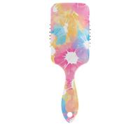 Simple Tie Dye Colorful smooth brush for wet haired scalp massager for thick hair with Ergonomic handle cepillo para definir rizos