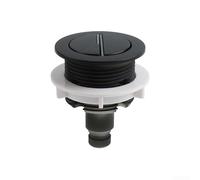 Simple to Operate Toilet Flush Valve with 38mm Dual Button Design and Chrome Effect ABS Casing for Practical Bathroom Renovations and Repairs (Black)
