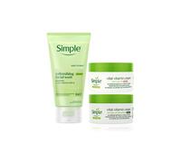 Simple Travel Wash 50Ml Day Cream Spf 15 & Night Cream Bundle In White White