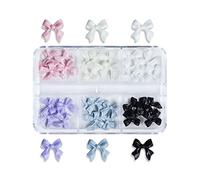 Simple Trendy Net Red Bowknot Nail Art Decorations Resin Long Ribbon Fashion Crafting Accessories 3D Bows Ornaments Girl Kids Kit Jewelry Kit for Clothes