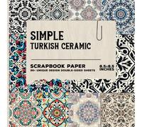 Simple Turkish Ceramic Scrapbook Paper: Double-Sided Decorative Craft Paper for Journaling, Scrapbooking, Gift Wrapping & DIY