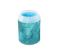 Simple Turquoise Colored Background Portable Dog Foot Cleaner Cup Silicone Brush Soft Essential For All Pets Owners for Small Medium Large Breed Dogs/Cats limpiador de patas para perro