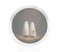Simple Two Ghosts Getting Married Glass Ashtray For Cigarettes Ash Trays Case For Home Office Decor