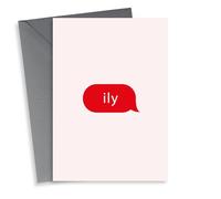 Simple Valentine's Card - ily Text - I Love You