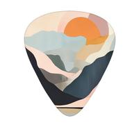 Simple Valley printed guitar picks, 12-piece set with thin, medium, and thick styles, comes with a storage case