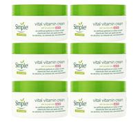 Simple Vital Vitamin Day Cream SPF15 (6 x 50ml) - Sensitive Skin Moisturiser & UV Protection Face Cream, Morning Face Cream and Multipack Skincare Bundle