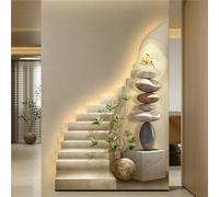 Simple Wall Decoration with LED Lights, Modern Art, Crystal Painting, Suitable for Entrance, Living Room, Corridor(Brown,19.7 * 27.6in)