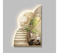Simple Wall Decoration with LED Lights, Modern Art, Crystal Painting, Suitable for Entrance, Living Room, Corridor(Multi-colored,35.4 * 51.2in)