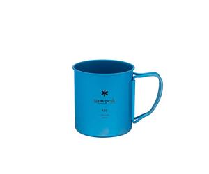Simple Wall Titanium Mug Snow Peak 450 Bleu 450 ml