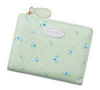 Simple Wallet Stylish Coin Bag Beautiful PU Leather Change Wallet Short with Card Holder Biflold PU Leather Change Stylish Short Beautiful Card Holder, hellgrün, Mass beauty