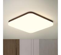 Simple Walnut Ceiling Lamp, Modern Bedroom Lamp, Creative Children's Room Led Lamp, Nordic Warm Study Ceiling Lamp,White Light,33Cm/White Light/43Cm