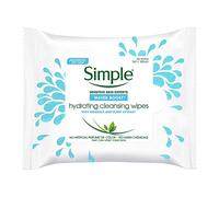 Simple Water Boost Cleansing Wipes Hydrating 25 Wipes, Pack of 6