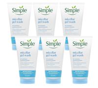 Simple Water Boost Micellar Gel Facial Wash 150 ML - Pack of 6