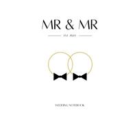 Simple Wedding Planner Notebook Mr & Mr: Ruled page minimalist grooms to be gift for engagement or gay wedding lined journal
