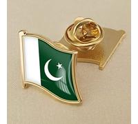 Simple White Crescent Moon Pakistan Flag Pin Badges,National Waving National Lapel Enamel Badges Pins,Diy Brooch Souvenir Gift For Men Women Backpack Shirt Jewelry Accessories,Sector 19X18Mm,Picture