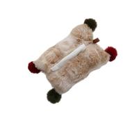 Simple White Plush Tissue Bag Elegant Plush Container Paper Bag For A Touch Of Comforts In Your Space Portable Pouches