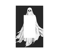 Simple White Sheet Ghost Light Switch Wall Plate Faceplate Cover Single Rocker 1 Gang Decorator Outlet Receptacle Covers for Home Kitchen Room Bathroom Decor