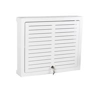 Simple Wifi Wall Racks Box Internet Router Shelf Cable Wire Wall Plug Board Shelf Wall-Mounted WiFi Router Storage Box Socket Shielding Wire Finishing Wire Box(Size:38*30*9cm,Color:Louver Lock)