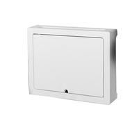 Simple Wifi Wall Racks Box Internet Router Shelf Cable Wire Wall Plug Board Shelf Wall-Mounted WiFi Router Storage Box Socket Shielding Wire Finishing Wire Box,2 Si(Size:48*40*9cm,Color:White no lock)