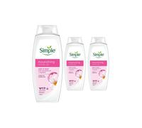 Simple Women's Kind to Skin Nourishing 'Shower Cream' with Gentle Formulation 450ml, 3 Pack in Pink Simple Pink