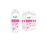Simple Women's Kind to Skin Nourishing 'Shower Cream' with Gentle Formulation 450ml, 6 Pack in Pink Simple Pink