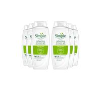 Simple Women's Kind to Skin Refreshing 'Shower Gel' with Gentle Formulation 450ml, 6 Pack in Green