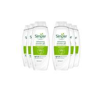 Simple Women's Kind to Skin Refreshing 'Shower Gel' with Gentle Formulation 675ml, 6 Pack in Green Simple Green