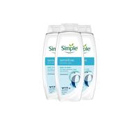 Simple Women's Kind to Skin Sensitive 'Shower Gel' Body Wash w/ Hypoallergenic 675ml, 3Pack in Blue