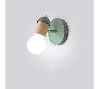 Simple Wooden Little Wall Lamp Indoor Lamp Mirror Front Light E27 Single Head Aron Style Wall Lights European Bedroom Wall Lamp Adjustable Angle/Green