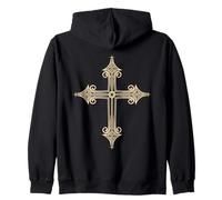 Simple Y2K Goth Cross Grunge Alt Emo Zip Hoodie