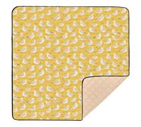 Simple Yellow Birds Cute Foldable Baby Activity Play Mat for Indoor Outdoor 1-Piecing Activity Gym Mat for Baby Kids Toddlers Infants, 50'' x 50''