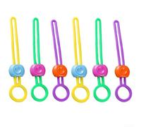 Simple Yet Effective Food Bag Closure Solution Made of Soft Silicone with Loop for Easy Handling 6pcs