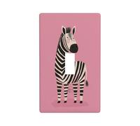 Simple Zebra Cartoon Light Switch Cover Decorative Single Toggle 1 Gang Wall Plate for Kitchen Farmhouse Bedroom Bathroom Art Decor